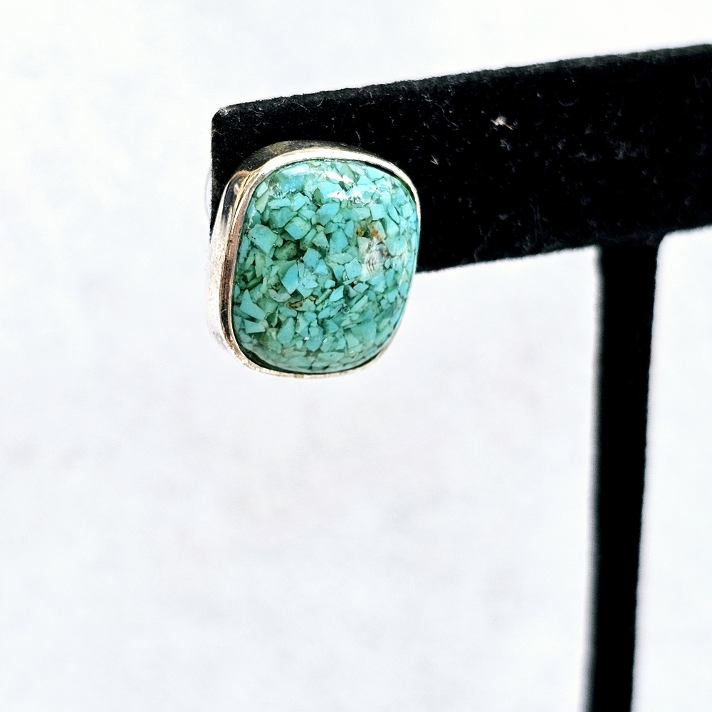 Silpada Crushed Turquoise 925 Earrings - Picture 6 of 12